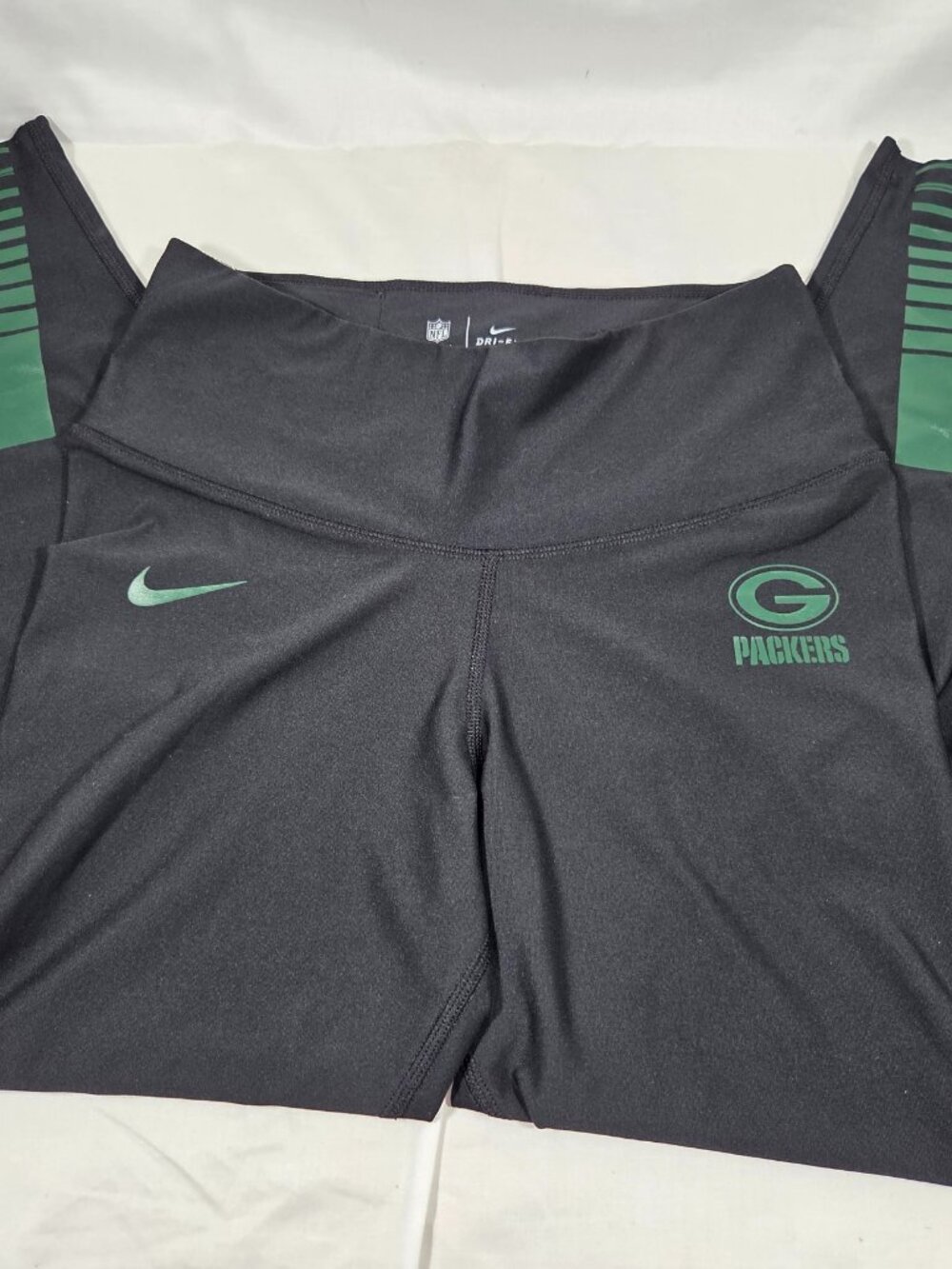 Nike NFL Green Bay Packers Dri-FIT Black Leggings Size L